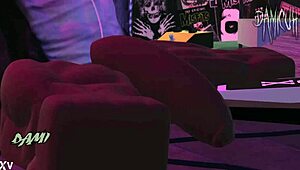 wanna watch dami stroke monster cock in the club?