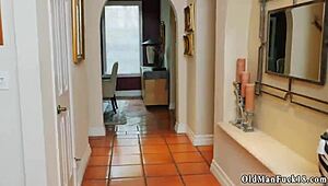 How Does This Old Pervert Convince A Young Blonde Teen To Shower Fuck For Cash?