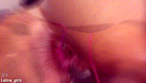 watch this latina slut take first anal balls deep no mercy creampie