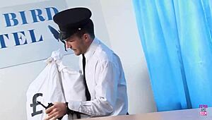 receptionist pounds blonde bitch huge fake tits