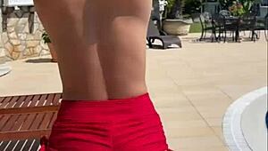 perfect tall 18yo brunette teen risks outdoor deepthroat blowjob cumshot after yoga pov