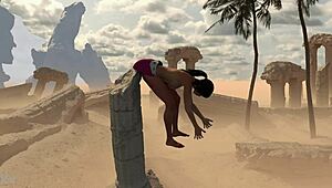 lara and sheva's clothes get ripped off in wild explorer adventure 😏🔥👙