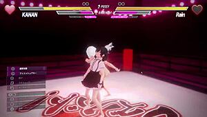 lesbian game turns intense with playful rivalry.