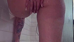 uhh in the shower my big juicy pussy lips get so wet and slutty i can't help it...