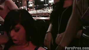 whoa this blonde babe party turns into wild ffm banging orgy 😍🔥