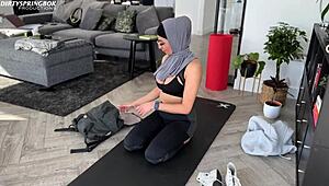 aaliyah yasin's juicy big tits n ass get so horny post-gym she rips clothes masturbates pussy with dildo moaning loud