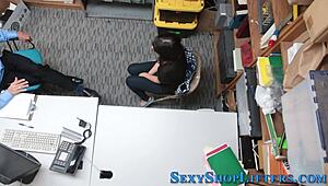 imagine a cute teen thief caught and blasted with thick facial cumshot