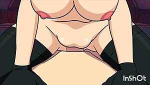 DRILLWOMAN begs for help but can't stop BIG COCK fuckin her BIG ASS TITS on TOILET monster nonstop