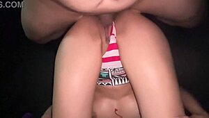 real amateur latina rossmexicana rides dildo in ass on tinder date while i fuck her hard mp4 homemade sex