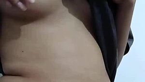 Young 18+ Latina Leaks Homemade Video Groping Her Curvy Tits Horny And Hot!