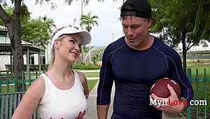 slimthick vic's big ass tits bounce in steamy shower fuck