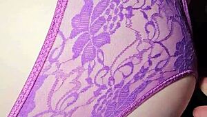 colleague's husband blasts thick load all over her panty-clad huge ass