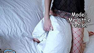 um cosplay stepsis in maid skirt no panties humpin pillow with wet pussy... needs dick bad 😩