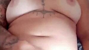 she plays with her pussy flashing it outside then takes raw creampie from stranger