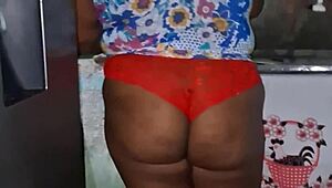 Crente Safada Cooks Up Big Tits Tease in Kitchen!