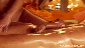 erotic massage turns into blonde groping ebony lover's curves
