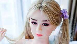 blonde 18+ teen sexdoll with big tits bends for tight ass anal