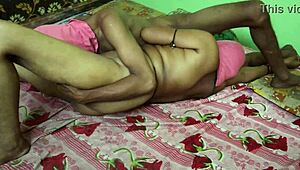 big nephew's dick gets sucked by mature desi aunty before her pussy takes random drilling