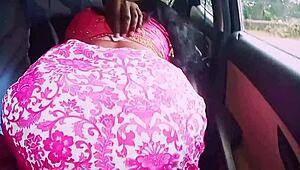 Indian Saree Housewife Cheats with Boyfriend's Cock in Car Dirty Talk Romance!