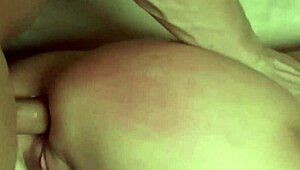 A jealous brunette fights then rides her cheater's cock anally