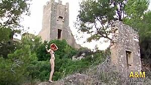 wanna watch justine the mysterious spanish redhead play with small tits erotically?