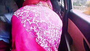 Indian Saree Housewife Cheats with Boyfriend's Cock in Car Dirty Talk Romance!