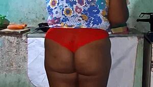 Crente Safada Cooks Up Big Tits Tease in Kitchen!