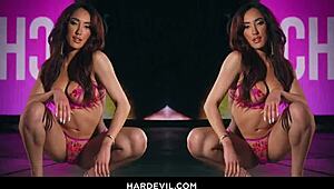 glamorous chloe amours takes her first double anal from big black cocks in steamy interracial threesome gaping her tight ass wide