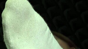 goddess teases beautiful feet in socks close-up compilation