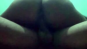 curvy ebony milf rides black cock tight with ass shaking and spanking homemade