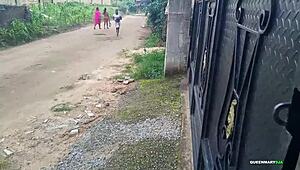 African babe travels from lagos for wild outdoor fan fuck