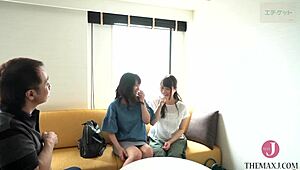 manami picked up in shibuya store squirts flood in threesome creampie with old dudes 😲🌊