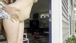 Locals flash big asses and tits right in the front doorway