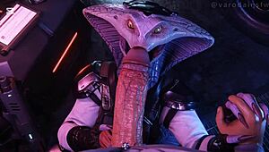 whoa, snake girl's massive tits get creampied over and over in this wild cum compilation