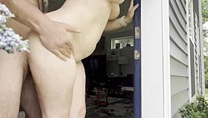 Locals flash big asses and tits right in the front doorway