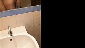 ELIVA LOVES HUGE CUCUMBER FISTING IN BATHROOM