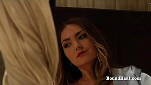 big tits lesbian slave gets whipped by her madame