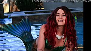 experience helena price i'm the slutty mermaid suckin bbc halloween cum gulp