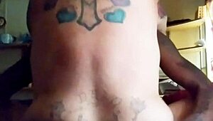 busty trailer wife barefoot cheats with black cock creampie