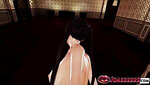 Hot Hostess Mari Fuyutsuki Takes Huge Dick Anal Cowgirl on Bed, Tied Doggystyle Creampie Closeup!