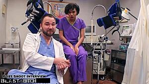 Jackie Banes Chokes on Cock Backstage Deepthroat Domination