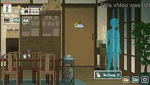 That hot brunette in hentai summer days game vacation drops for a steamy blowjob