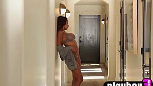 latina milf babe slowly strips passionately for photoshoot