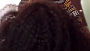 chubby 52-year-old african mama bends over office desk for my bbc licking sex tape