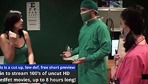 tina lee comet orgasms wildly in hospital with dildo fingering and ripped clothes