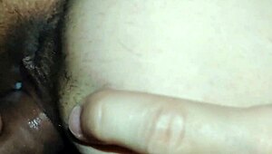 i'm shakin' tryin to film our homemade close up anal with my skinny milf