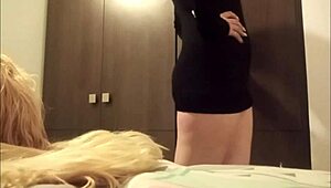 spy cam catches beautiful college hermanastra undressing her miniskirt after shower revealing tits and pussy