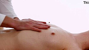 petite teen gets creampied during massage with doggystyle cowgirl and missionary riding