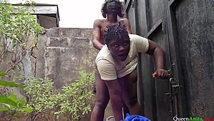 Gate Man Pounds Boss Wife's Big Ass Doggystyle Right at Front Gate Caught!