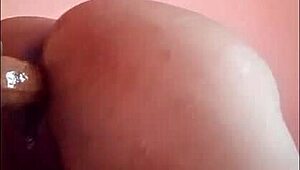 Curvy Amateur Fucks Her Tight Ass Hole with Big Dildo Squirting